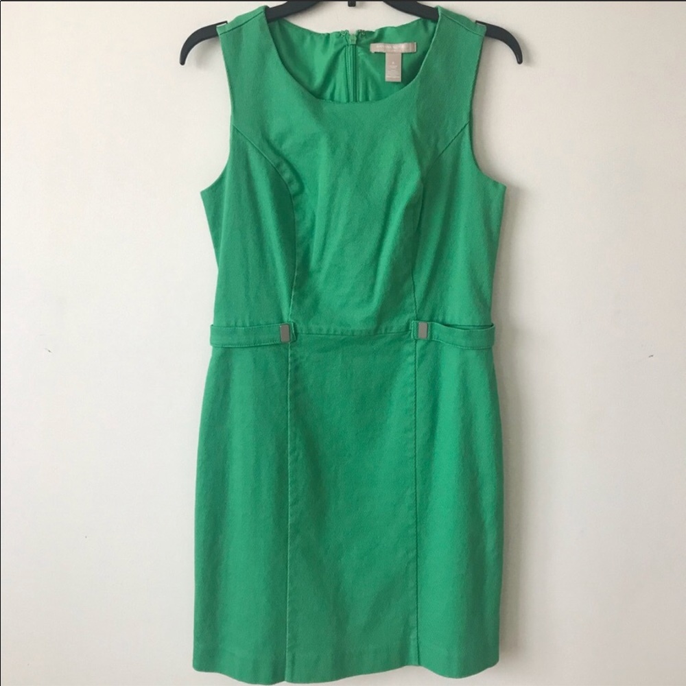 Banana Republic Green Waisted Shift Dress